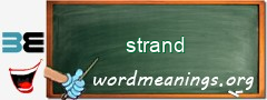 WordMeaning blackboard for strand